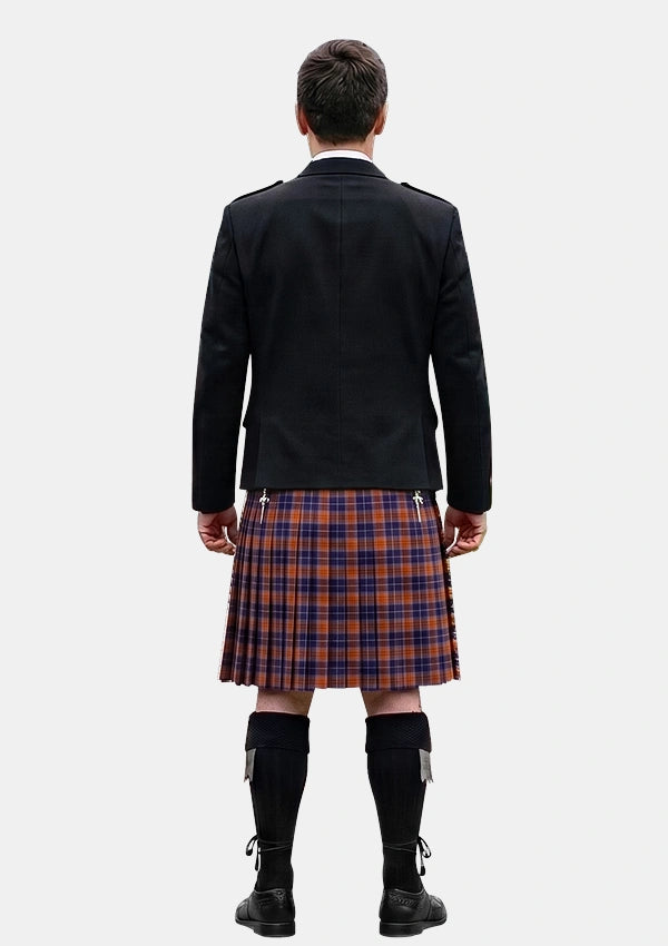 Traditional_Kane_Arran_Tartan_13311_Kilt_and_Argyle_Jacket_Kilt_Outfits_back_image