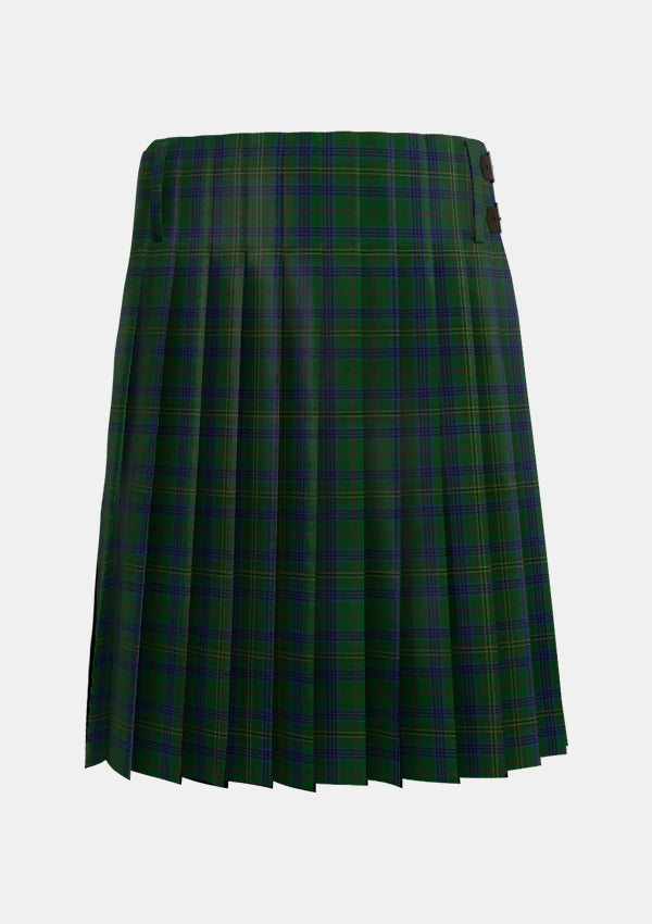 Traditional_Kennedy_2_Tartan_1123_kilt_back_image_with_pleated_design_and_adjustable_buckles_for_men