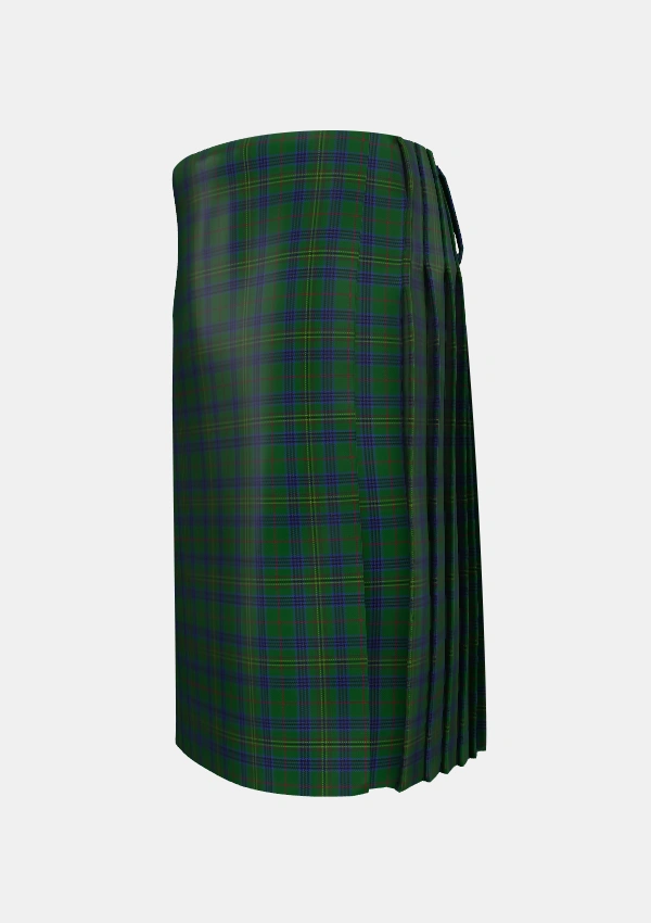 Traditional_Kennedy_2_Tartan_1123_kilt_left_image_with_pleated_design_and_adjustable_buckles_for_men