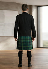 Traditional_Kennedy_tartan_Kilt_and_Argyle_Jacket_Kilt_Outfit_back_image