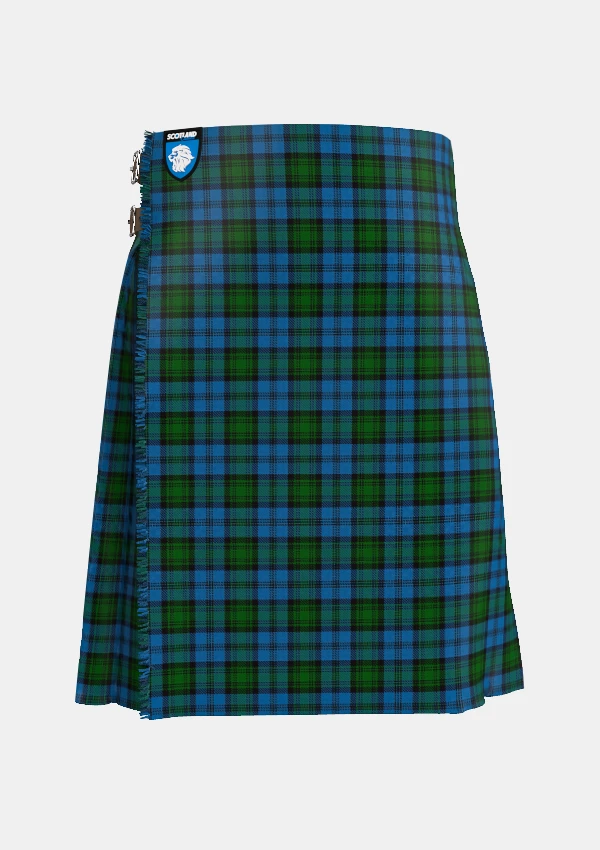 Traditional_Kerr_Hunting_Tartan_kilt_782_front_image_with_pleated_design_and_adjustable_buckles_for_men