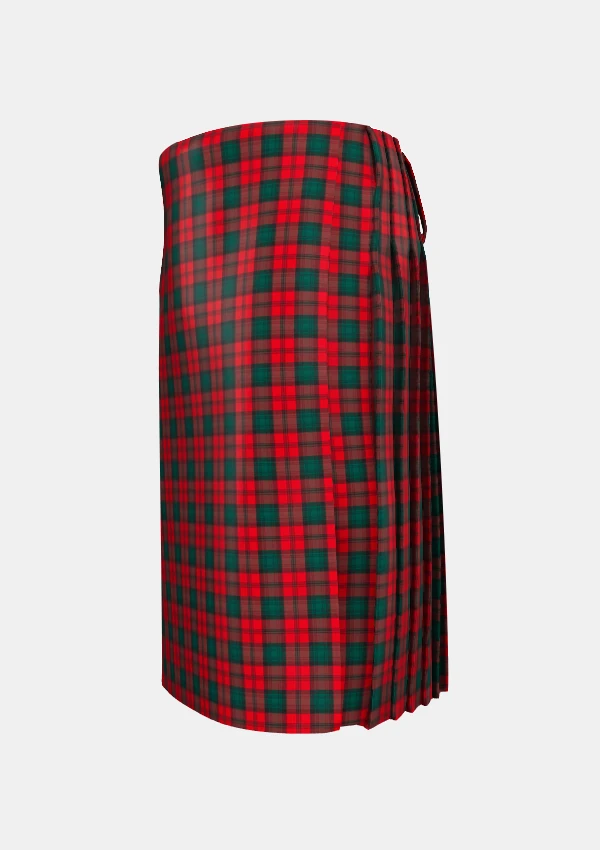 Traditional_Kerr_tartan_left_image_with_pleated_design_and_adjustable_buckles_for_men
