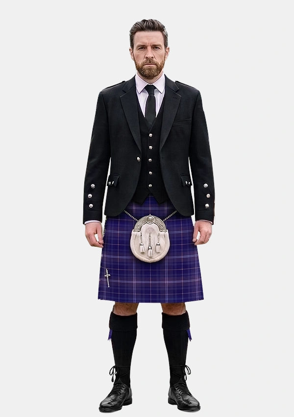 Traditional_Kilmarnock_Football_Club_Tartan_6597_Kilt_and_Argyle_Jacket_Kilt_Outfits_front_image