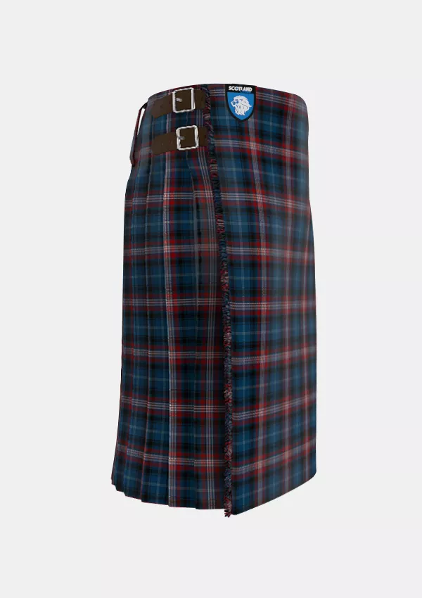 Traditional_King_Alastair_Tartan_14537_kilt_right_image_with_pleated_design_and_adjustable_buckles_for_men