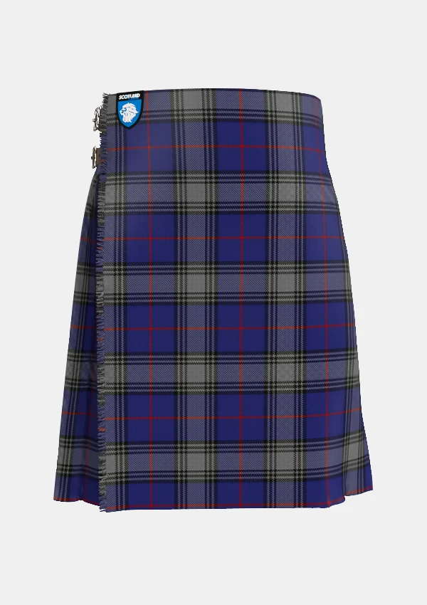 Traditional_Kinnaird_Tartan_kilt_2242_front_image_with_pleated_design_and_adjustable_buckles_for_men