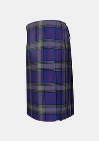 Traditional_Kinnaird_Tartan_kilt_2242_left_image_with_pleated_design_and_adjustable_buckles_for_men