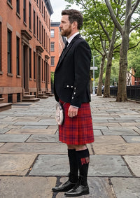 Traditional_Kyle_Blue_Tartan_3616_Kilt_and_Argyle_Jacket_Kilt_Outfit_left_image