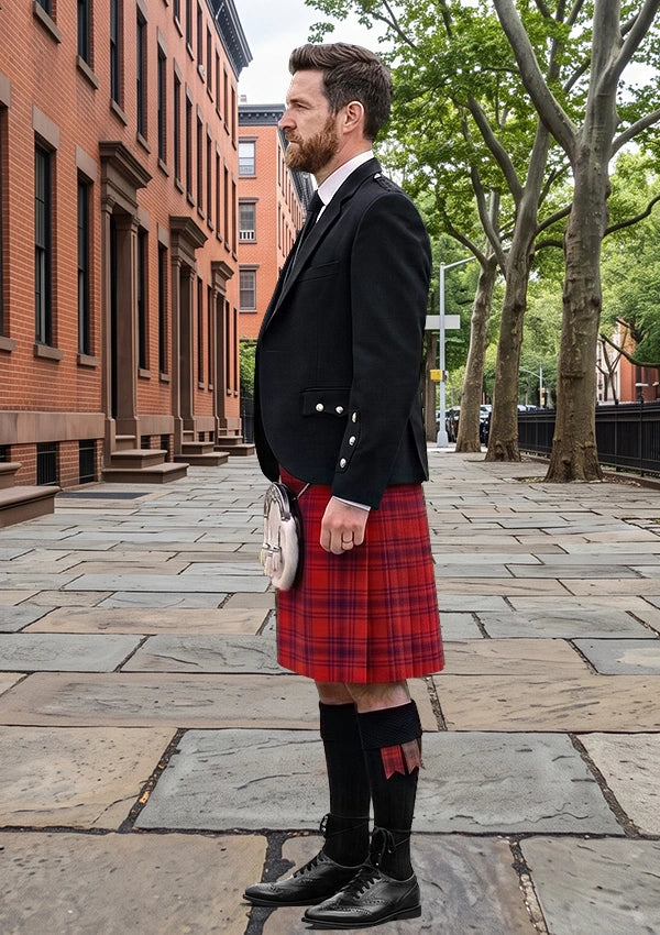Traditional_Kyle_Blue_Tartan_3616_Kilt_and_Argyle_Jacket_Kilt_Outfit_left_image