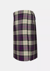 Traditional_Kyle_Grape_Tartan_7585_kilt_left_image_with_pleated_design_and_adjustable_buckles_for_men