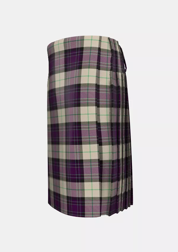 Traditional_Kyle_Grape_Tartan_7585_kilt_left_image_with_pleated_design_and_adjustable_buckles_for_men