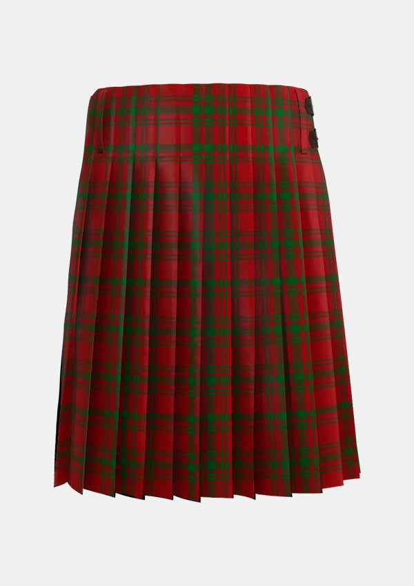Traditional_Kyle_Green_Tartan_3615_kilt_back_image_with_pleated_design_and_adjustable_buckles_for_men