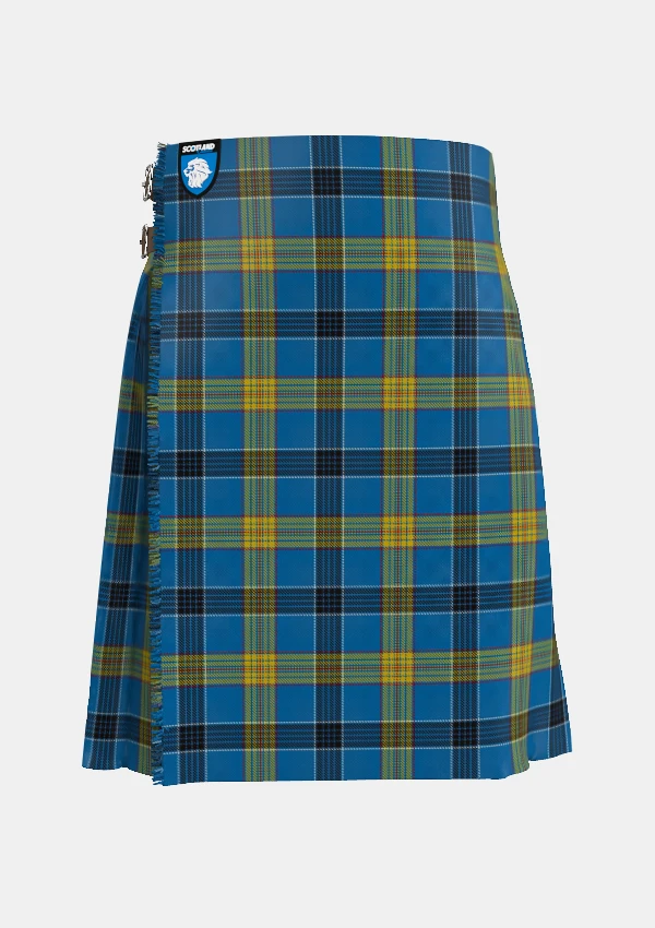 Traditional_Laing_Tartan_kilt_6096_front_image_with_pleated_design_and_adjustable_buckles_for_men