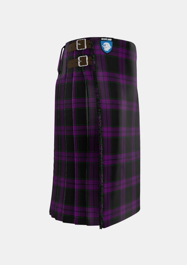 Traditional_Laird_Tartan_kilt_7856_right_image_with_pleated_design_and_adjustable_buckles_for_men