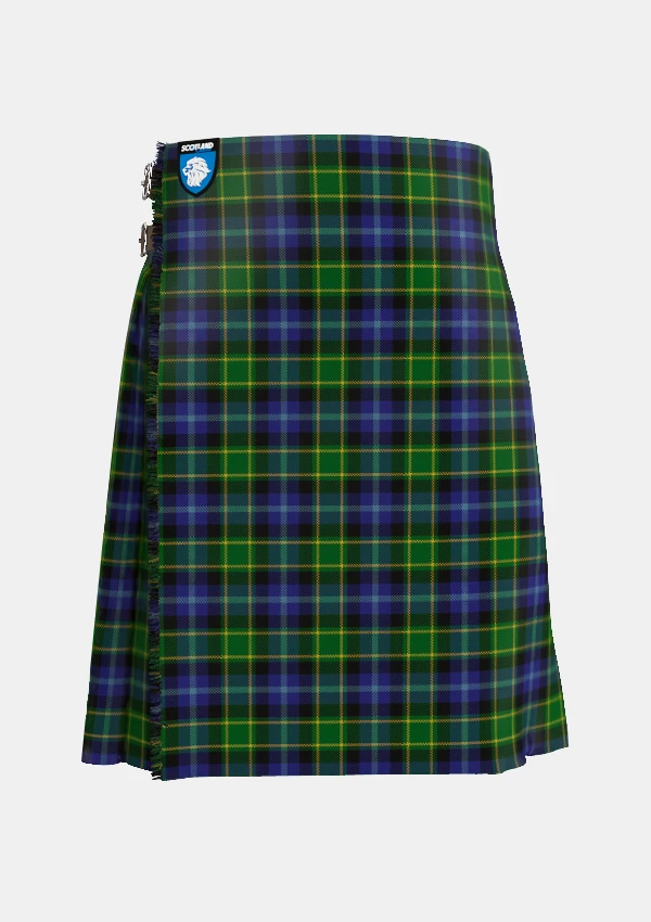 Traditional_Lanarkshire_Tartan_kilt_front_image_with_pleated_design_and_adjustable_buckles_for_men