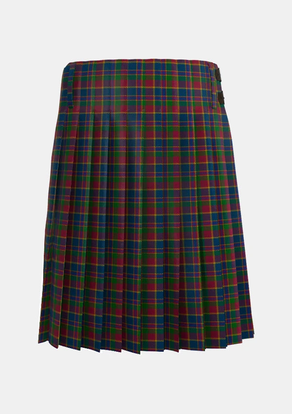 Traditional_Land_s_End_Maroon_Tartan_kilt_2578_back_image_with_pleated_design_and_adjustable_buckles_for_men