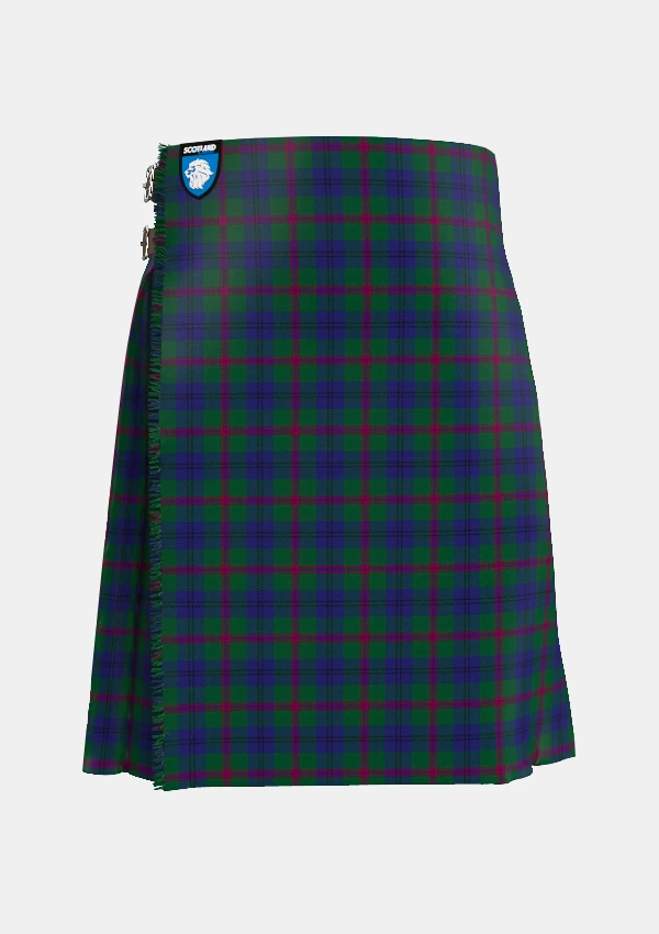 Traditional_Laurie_Tartan_kilt_4224_front_image_with_pleated_design_and_adjustable_buckles_for_men