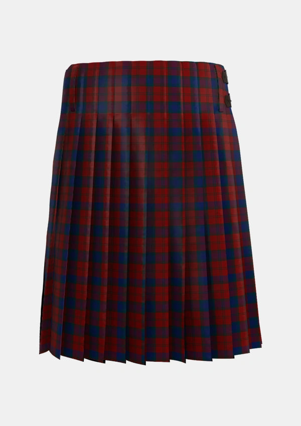 Traditional_Lawlis_Lawless_Tartan_5399_kilt_back_image_with_pleated_design_and_adjustable_buckles_for_men