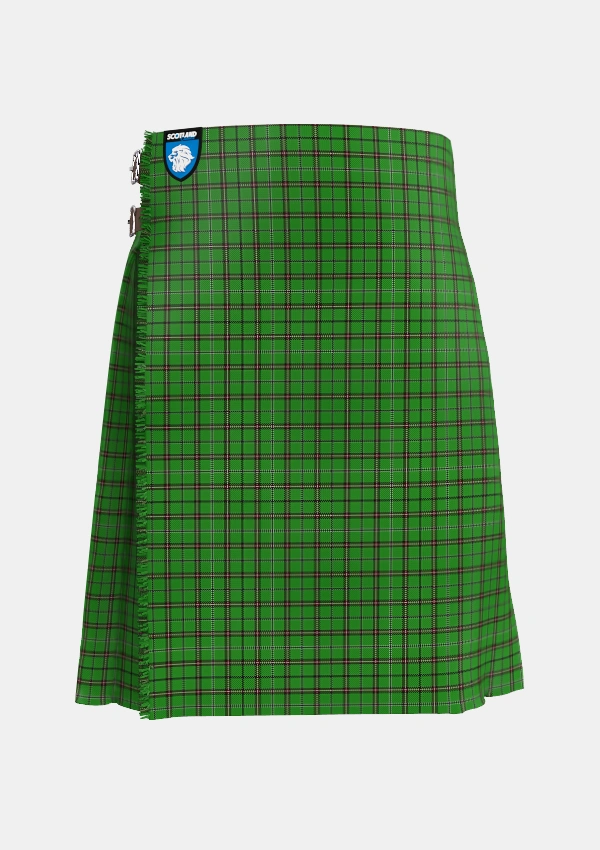 Traditional_Leach_Hunting_Tartan_2357_kilt_front_image_with_pleated_design_and_adjustable_buckles_for_men