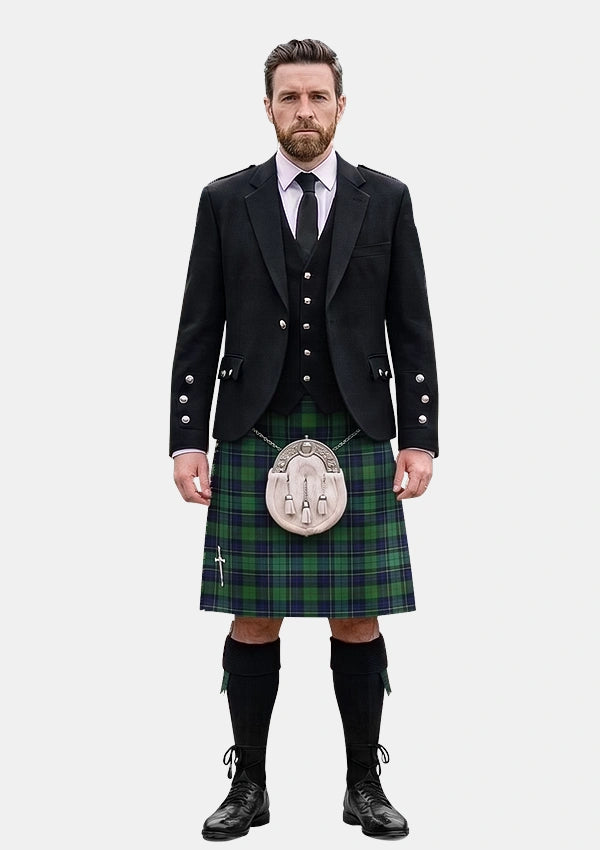 Traditional_Leinster_Tartan_4062_Kilt_and_Argyle_Jacket_Kilt_Outfits_front_image