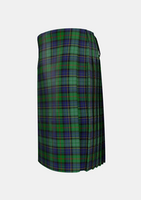Traditional_Leinster_Tartan_kilt_left_image_with_pleated_design_and_adjustable_buckles_for_men