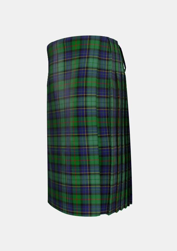 Traditional_Leinster_Tartan_kilt_left_image_with_pleated_design_and_adjustable_buckles_for_men