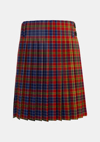 Traditional_Lermontov_Tartan_6493_kilt_back_image_with_pleated_design_and_adjustable_buckles_for_men