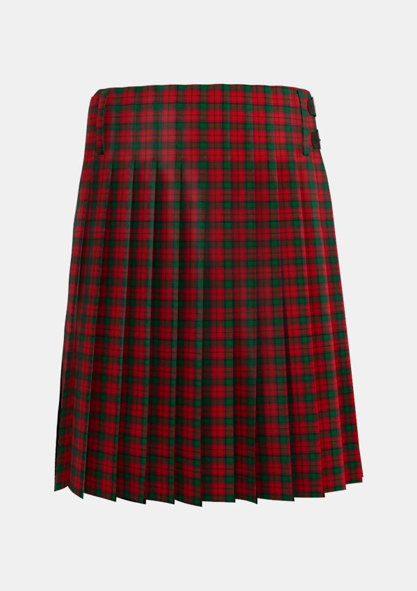 Traditional_Lindsay_3_Tartan_801_kilt_back_image_with_pleated_design_and_adjustable_buckles_for_men