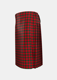 Traditional_Lindsay_3_Tartan_801_kilt_left_image_with_pleated_design_and_adjustable_buckles_for_men