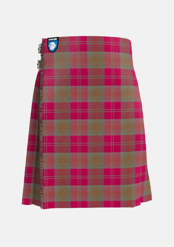 Traditional_Lindsay_Weathered_tartan_kilt_front_image_with_pleated_design_and_adjustable_buckles_for_men