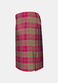 Traditional_Lindsay_Weathered_tartan_kilt_left_image_with_pleated_design_and_adjustable_buckles_for_men