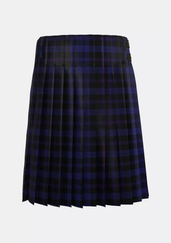 Traditional_Little_Hunting_Tartan_7229_kilt_back_image_with_pleated_design_and_adjustable_buckles_for_men