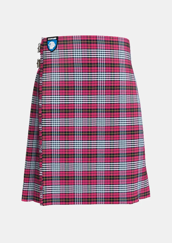 Traditional_Little_of_Morton_Rigg_tartan_kilt_front_image_with_pleated_design_and_adjustable_buckles_for_men