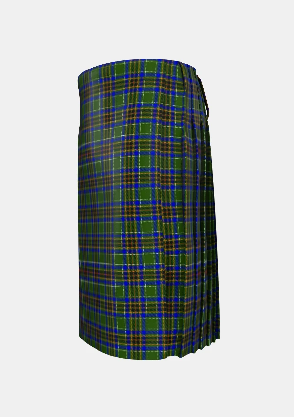 Traditional_Liverpool_Plains_Tartan_kilt_left_image_with_pleated_design_and_adjustable_buckles_for_men