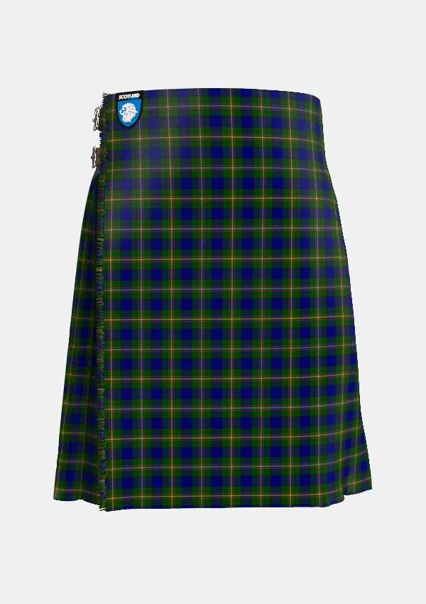 Traditional_Loch_Tay_Tartan_kilt_front_image_with_pleated_design_and_adjustable_buckles_for_men