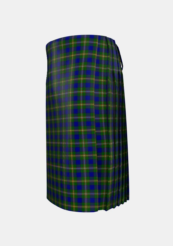 Traditional_Loch_Tay_Tartan_kilt_left_image_with_pleated_design_and_adjustable_buckles_for_men