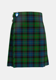Traditional_Lochaber_Tartan_kilt_685_front_image_with_pleated_design_and_adjustable_buckles_for_men