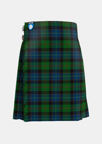 Traditional_Lochaber_Tartan_kilt_685_front_image_with_pleated_design_and_adjustable_buckles_for_men
