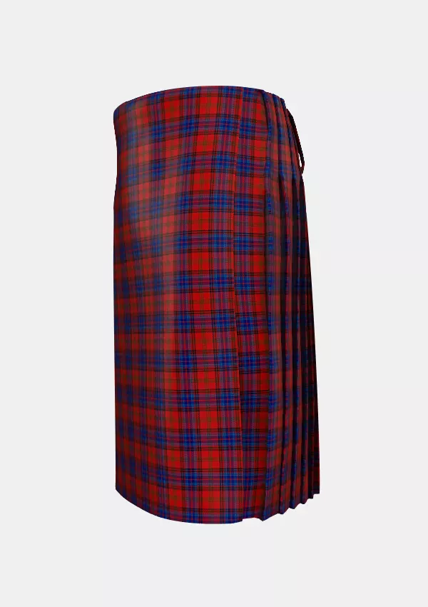 Traditional_Lochcarron_Dress_Tartan_5463_kilt_left_image_with_pleated_design_and_adjustable_buckles_for_men