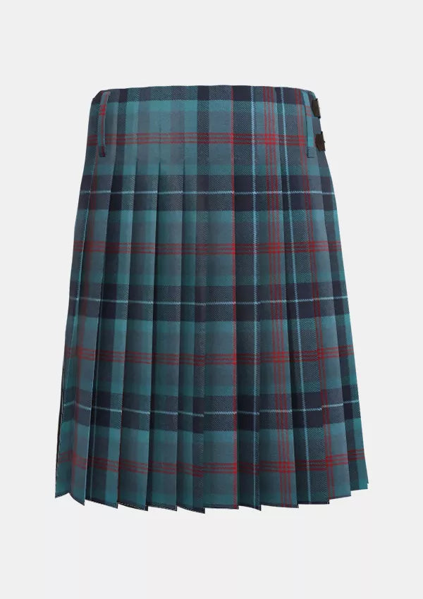 Traditional_Lochness_Tartan_kilt_back_image_with_pleated_design_and_adjustable_buckles_for_men