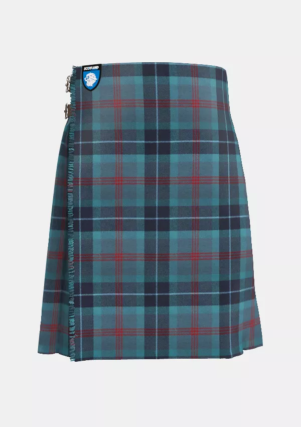 Traditional_Lochness_Tartan_kilt_front_image_with_pleated_design_and_adjustable_buckles_for_men