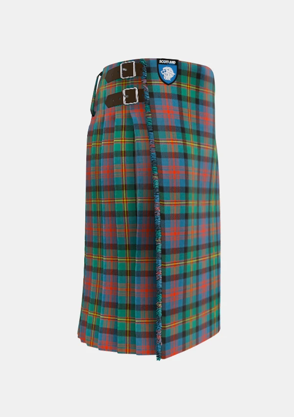 Traditional_Logan_tartan_right_image_with_pleated_design_and_adjustable_buckles_for_men