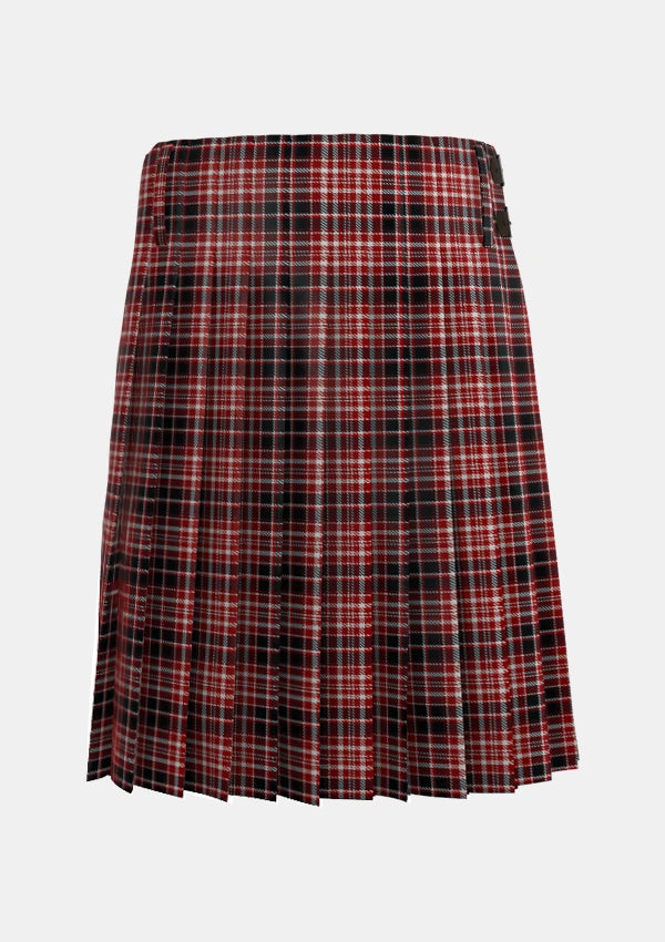 Traditional_Loganair_Tartan_kilt_11744_back_image_with_pleated_design_and_adjustable_buckles_for_men
