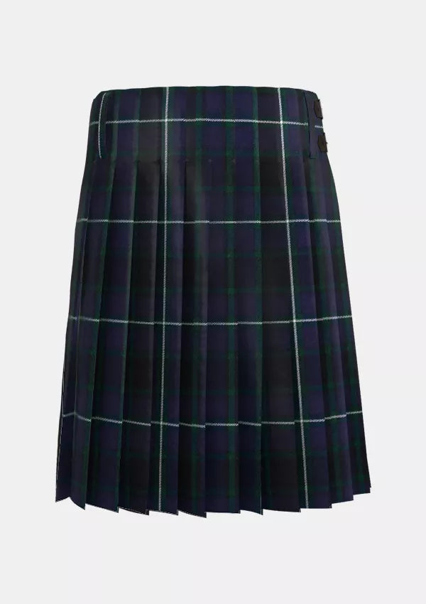 Traditional_Longmuir_Tartan_kilt_back_image_with_pleated_design_and_adjustable_buckles_for_men