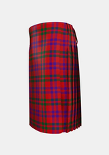 Traditional_Lovat_or_Fraser_Tartan_kilt_400_left_image_with_pleated_design_and_adjustable_buckles_for_men