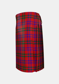 Traditional_Lovat_or_Fraser_Tartan_kilt_400_left_image_with_pleated_design_and_adjustable_buckles_for_men