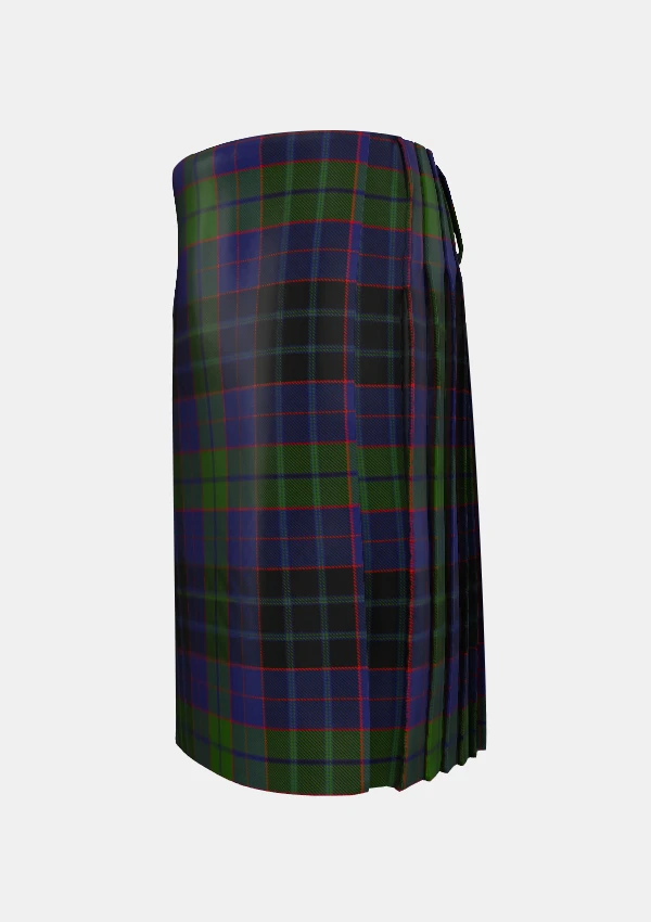 Traditional_Lumsden_Hunting_tartan_left_image_with_pleated_design_and_adjustable_buckles_for_men