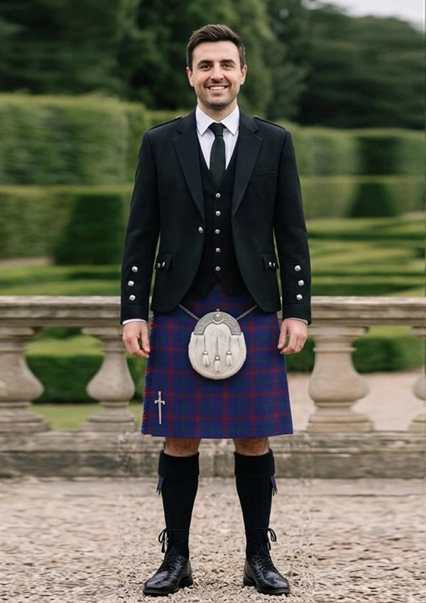 Traditional_Lynch_tartan_2163_Kilt_and_Argyle_Jacket_Kilt_Outfit_front_image