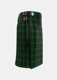 Traditional_MacAulay_Hunting_2_Tartan_827_kilt_right_image_with_pleated_design_and_adjustable_buckles_for_men