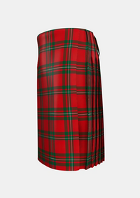 Traditional_MacAulay_of_Ardincaple_Tartan_1338_kilt_left_image_with_pleated_design_and_adjustable_buckles_for_men