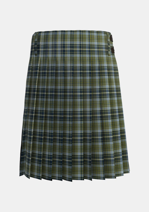 Traditional_MacBean_Hunting_Tartan_13595_kilt_back_image_with_pleated_design_and_adjustable_buckles_for_men